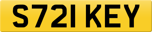 S721 KEY private number plate